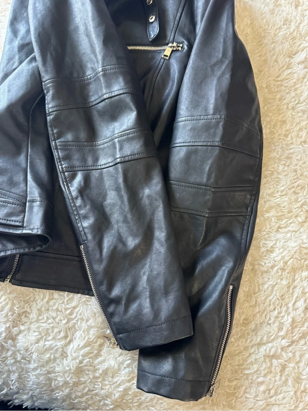 Guess black faux